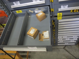 STANLEY VIDMAR HEAVY DUTY 12-DRAWER PARTS CABINET W/ CONTENTS (W-50) LOADING & HANDLING FEE $25-